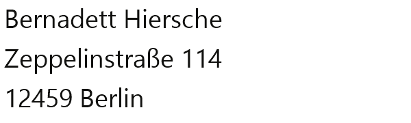 Name und ladungsfähige Anschrift der Anbieterin